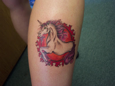 Unicorn Tattoo Design for Girls