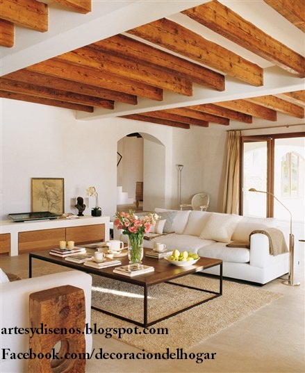 COMO DECORAR INTERIORES DE UNA CASA DE CAMPO by artesydisenos.blogspot.com