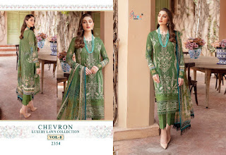 Shree Fab Chevron Luxury lawn collection vol 8 in wholesale rate 2022