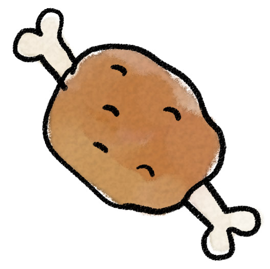骨付き肉のイラスト ゆるかわいい無料イラスト素材集 骨付き肉のイラスト ゆるかわいい無料イラスト素材集