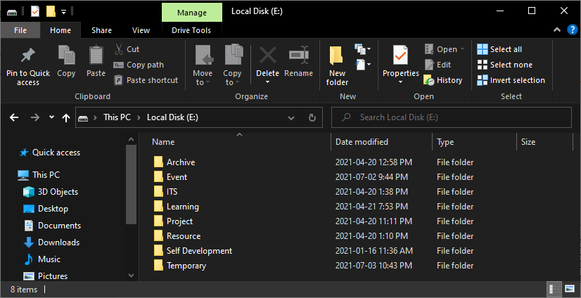 File explorer