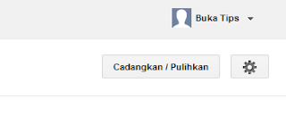 klik tombol cadangkan/pulihkan