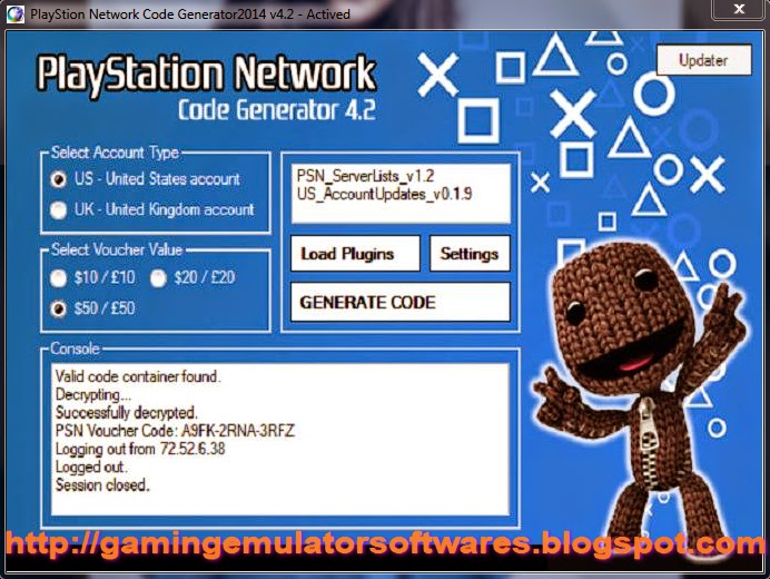 Playstation Network Code Generator 2014 v4.2