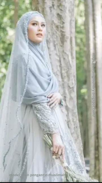 model gaun pengantin muslimah
