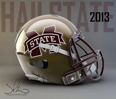 Mississippi State Egg Bowl 2013 Gold Helmet