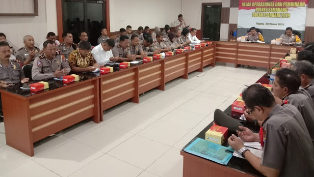 Kapolres Semarang Pimpin Gelar Operasional Bulanan Februari 2019