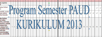 Program Semester PAUD Usia 4-5 Tahun Kurikulum 2013 Tahun 2018/2019