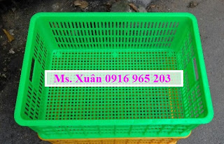 Sọt nhựa hở HS014 đựng rau củ, hàng hóa thực phẩm