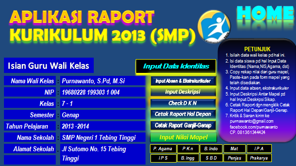 Download Aplikasi Penilaian Kurikulum 2013 SD, SMP, SMA