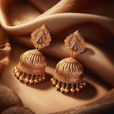 traditional gold jhumka design