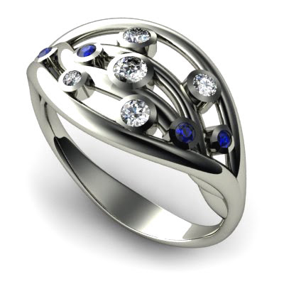 contemporary engagement ring