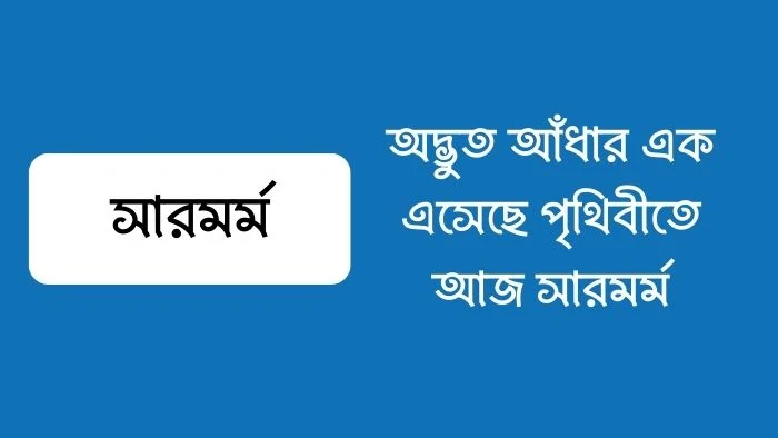 অদ্ভুত আঁধার এক এসেছে পৃথিবীতে আজ সারমর্ম