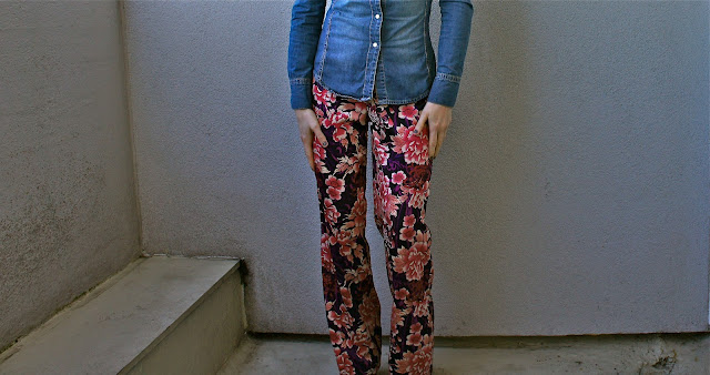 H&M flower print pants 