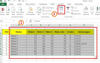 Cara Mengurutkan Data di Microsoft Excel Berdasarkan Nama