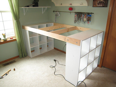 wood l shaped desk plans