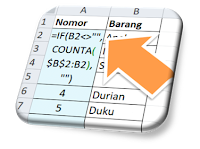 Contoh rumus excel untuk membuat nomor urut