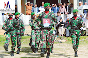 Kodim 0113/ Gayo Lues Gelar Upacara Pemakaman Jenazah Secara Militer