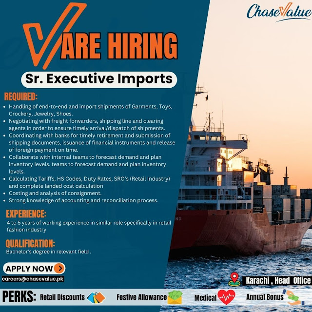 Chase Value Latest Jobs in Karachi March 2024