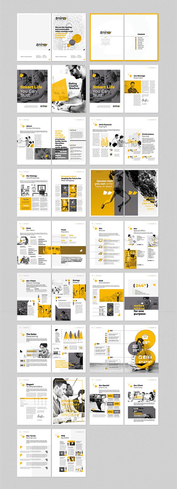 Inspirasi 20+ Desain Brosur dan Katalog Modern - 2 Color Catalogue Layout Ideas