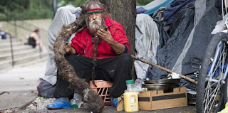 A homeless has hair worth a million dollars