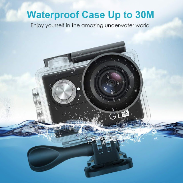 G1 4K Ultra High Definition Action Camera Waterproof 170 Degree Wide Angle WiFi Outdoor Sports Cam Remote Control Accessories Kit