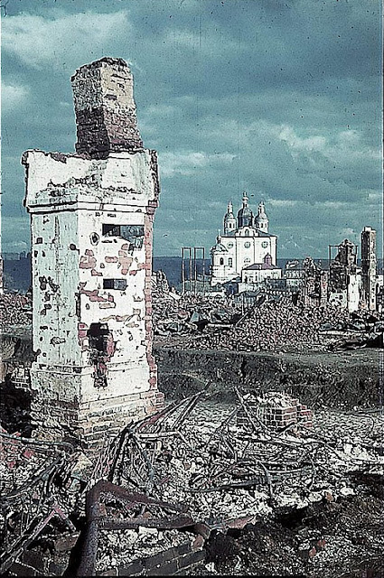 Assumption Cathedral in Smolensk, this area of the city was devastated during the invasion.