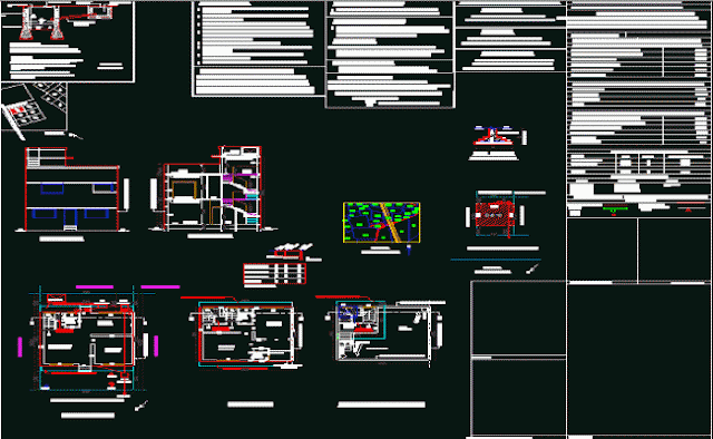 Plan d'une maison individuel dwg Autocad