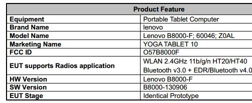 Lenovo10-inch Yoga tablet