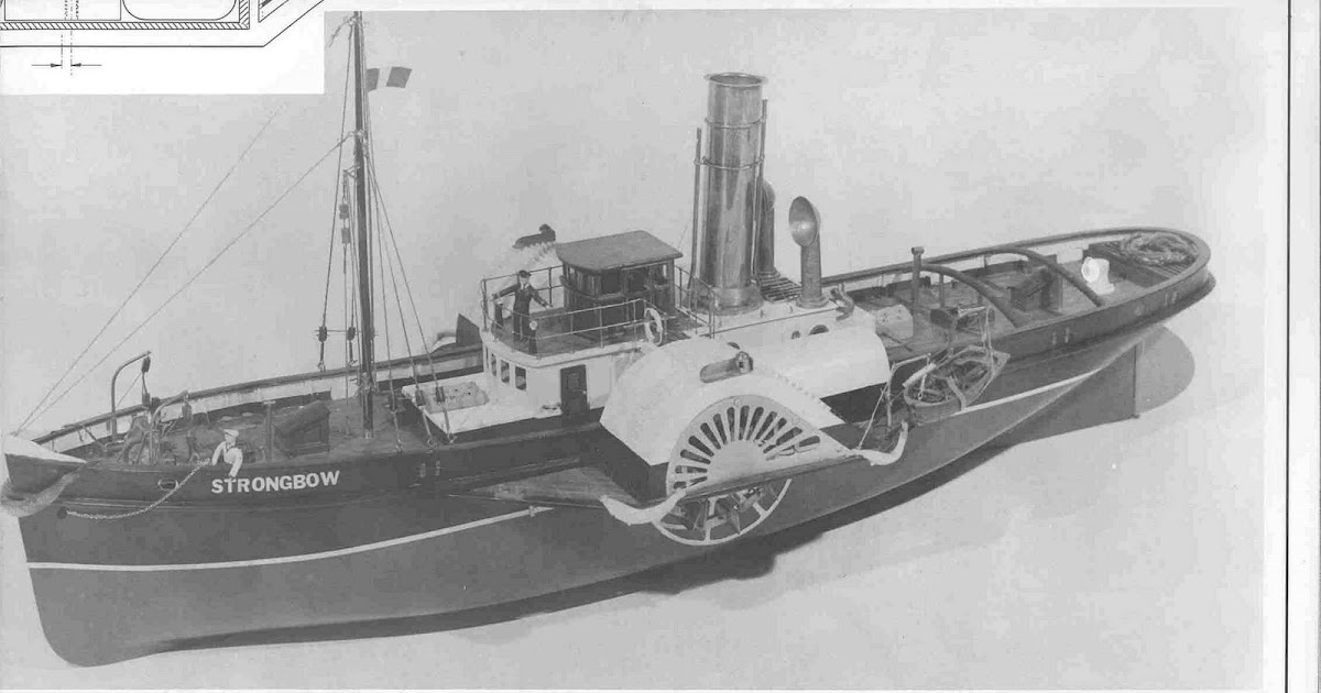 free ship plans: strongbow paddle steamer tug plans