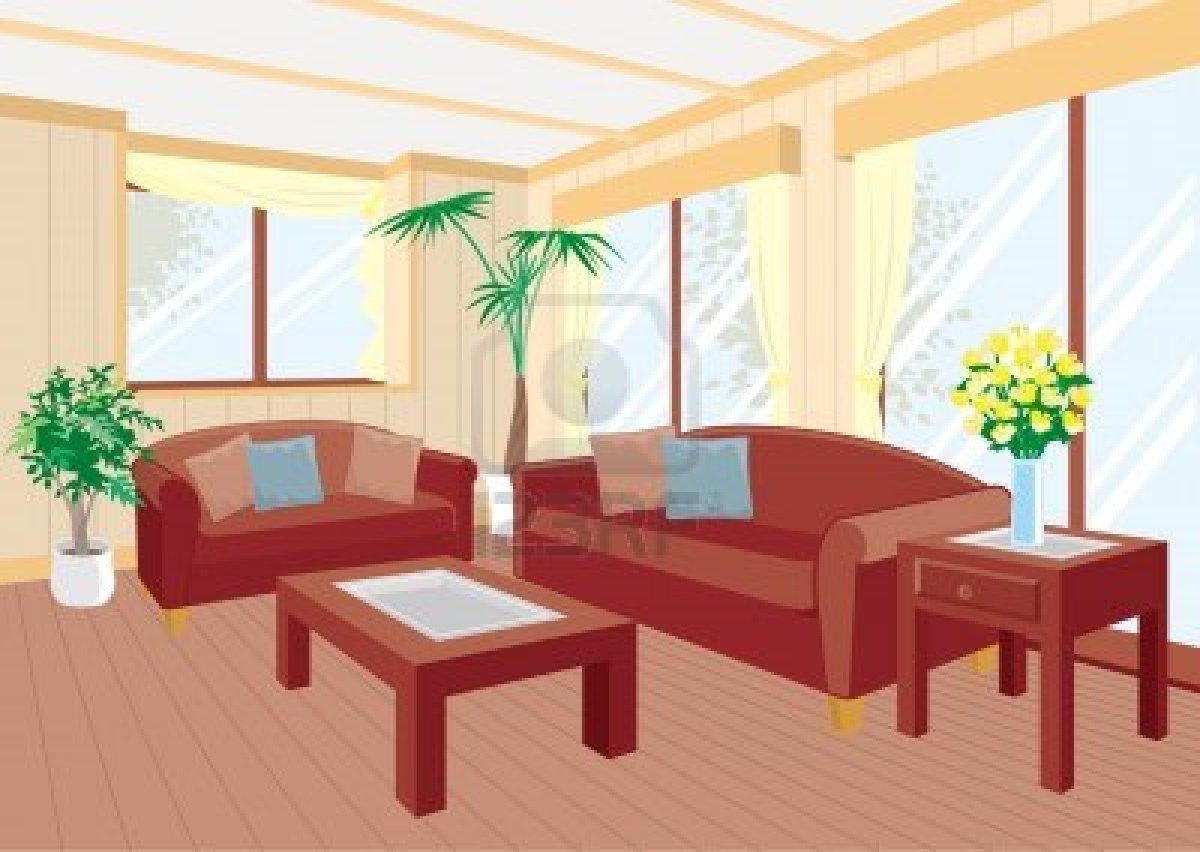 Cartoon Living Room Clipart Living room