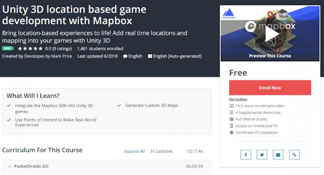 [100% Free] Unity 3D location based game development with Mapbox