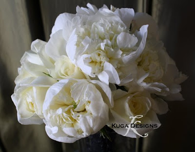 Peony Wedding Flowers on Kuga Designs  Black And White Bridal Bouquet