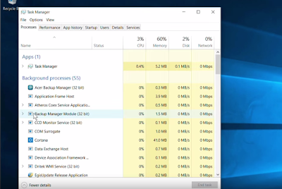 Open Task Manager in Windows 10