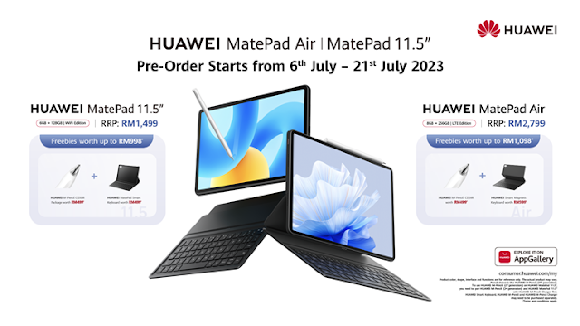 Huawei MatePad Series New Collection of Super Devices, Huawei MatePad Air, Huawei MatePad 11.5 inch, Gadget Malaysia, Huawei Malaysia, Huawei, Tech