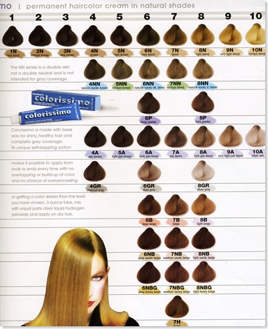 blonde hair colours chart