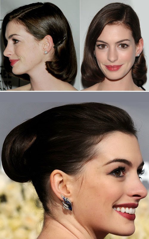Anne Hathaway hair and makeup