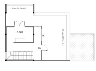 Biệt thự 2 tầng 2 mặt tiền - Công năng tầng tum