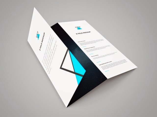 Tri Fold Brochure PSD Mockup