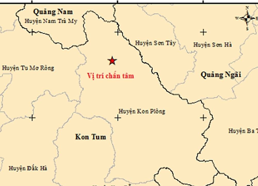 Kon Tum: Liên tiếp xảy ra 5 trận động đất