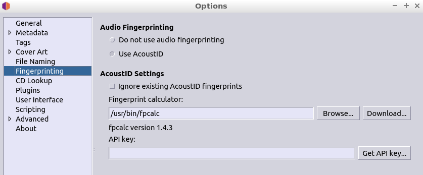 Picard file fingerprinting options