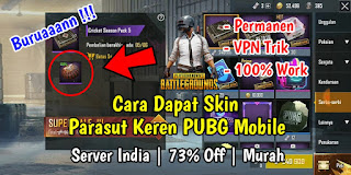 Cara Mendapatkan Skin Parasut Pasar Malam Keren PUBG Mobile Permanen