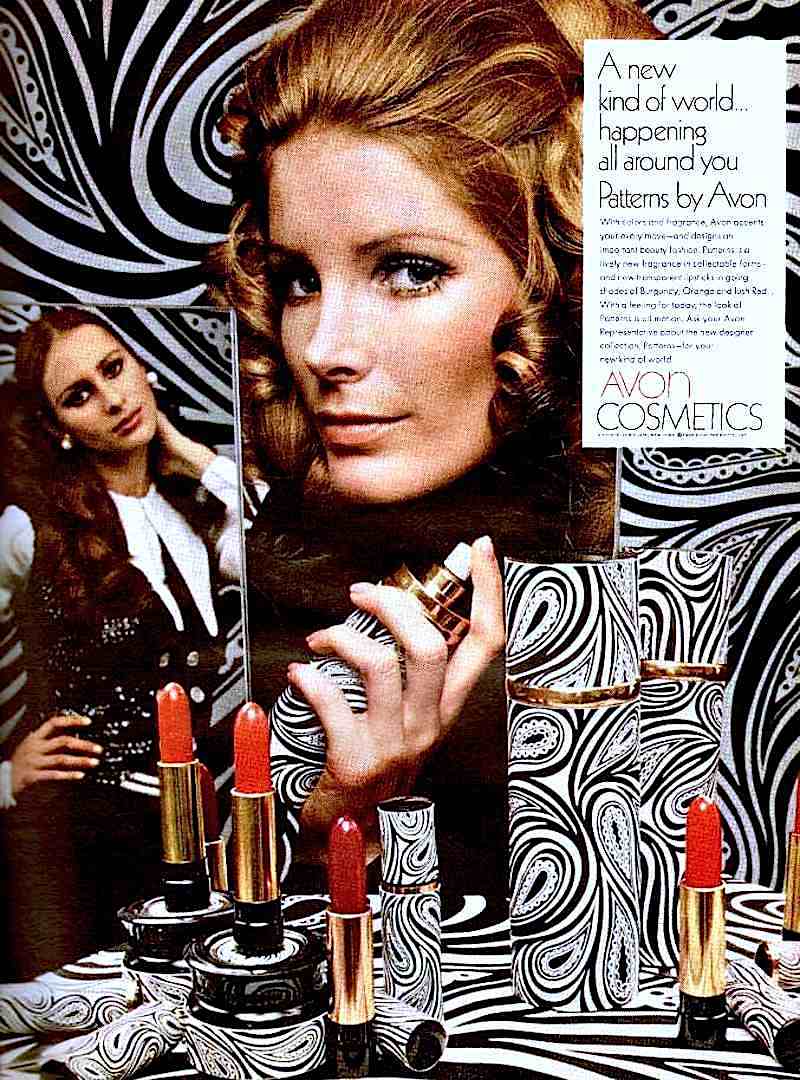 a 1969 psychedelic Avon Cosmetics advertisement