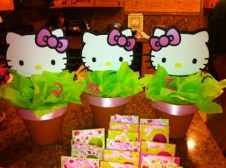 Children parties, Hello Kitty centerpieces decorations