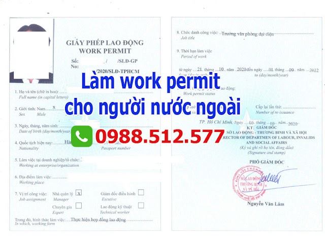 Dịch vụ làm work permit cho người nước ngoài