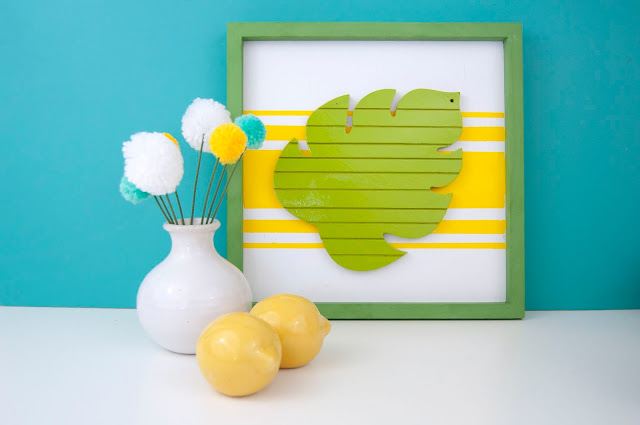 Monstera Leaf Frame tutorial by Jen Gallacher from www.jengallacher.com #monsteraleaf #spraypaint #paintedframe #acrylicpaint #JoAnn #jengallacher