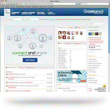 Comuna3 Plazza For Joomla 1.5x