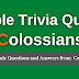 Bible Quiz Questions and Answers from Colossians