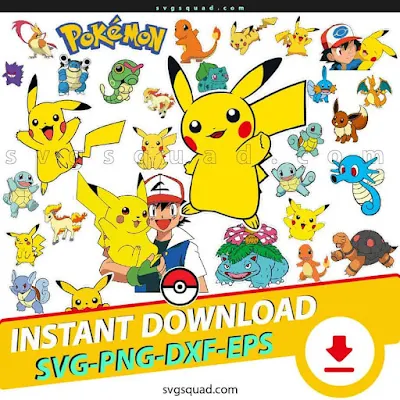 Pokemon SVG Cricut File Bundle
