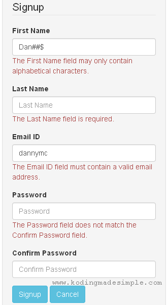 Signup Form - Validation Error codeigniter-signup-form-validation-error