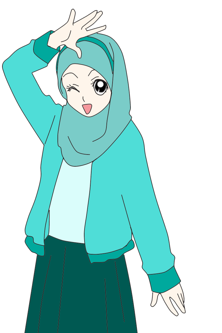 Gambar Kartun Muslimah Hipster | Top Gambar